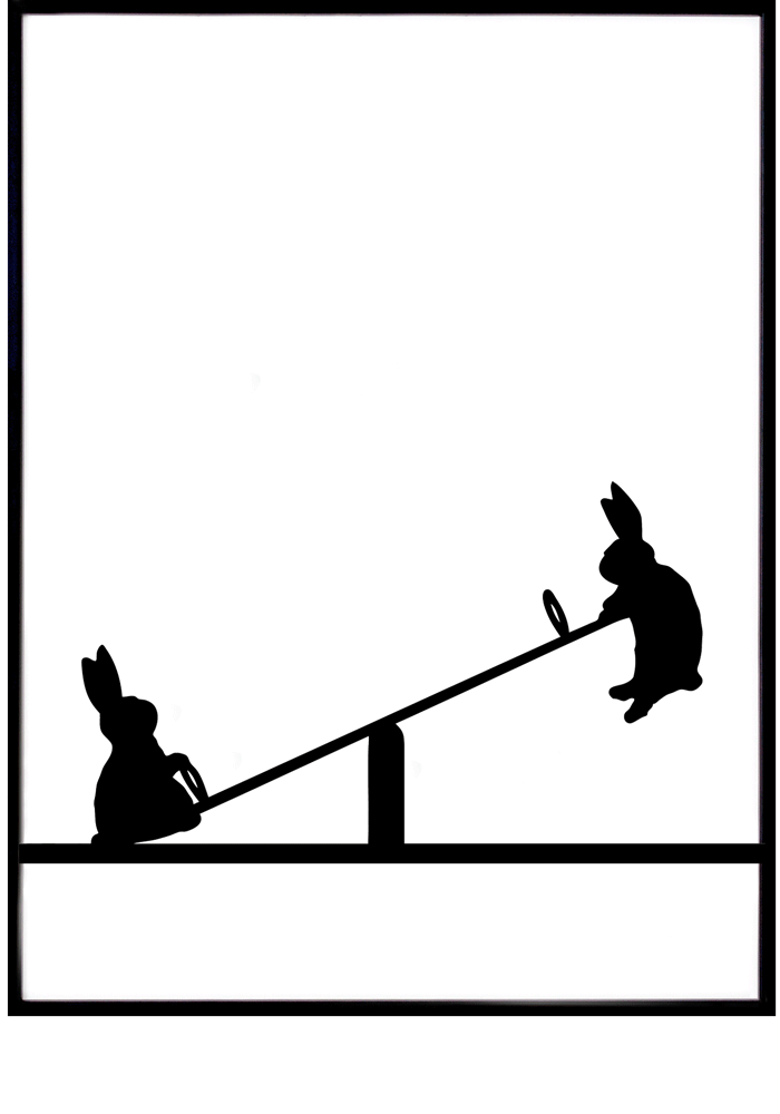 Ham Seesawing rabbits print bodie and fou