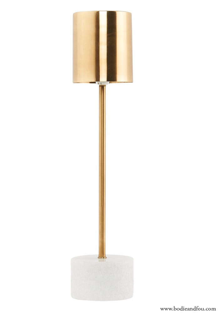 Table Lamp, Marble & Brass – Miva